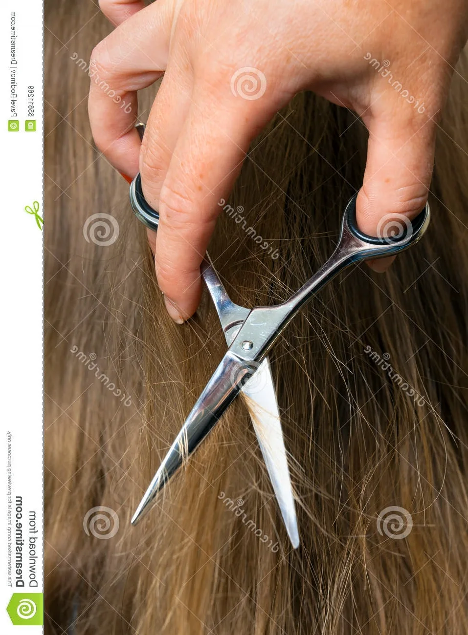 Полировка волос ножницами