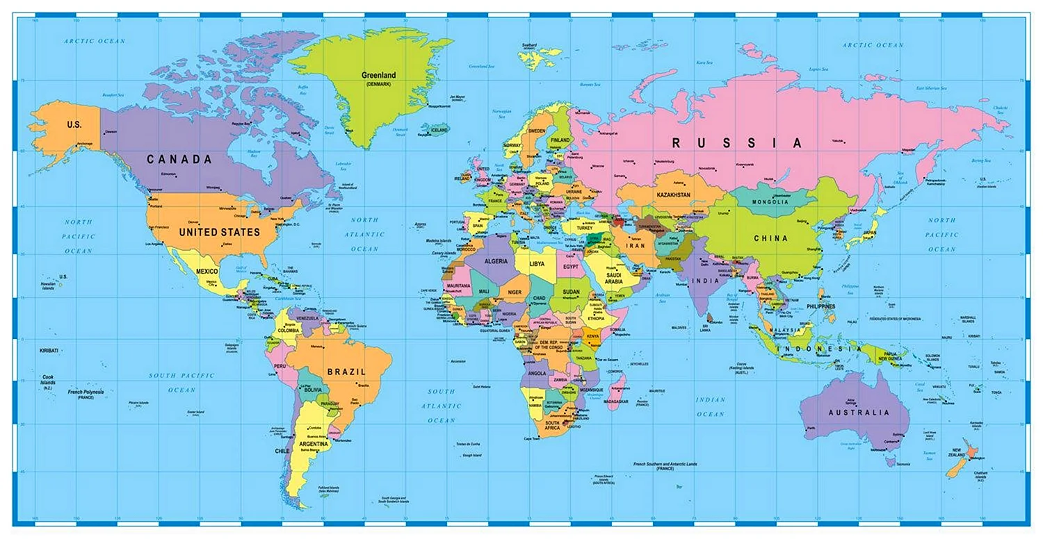 Политическая карта мира 2020