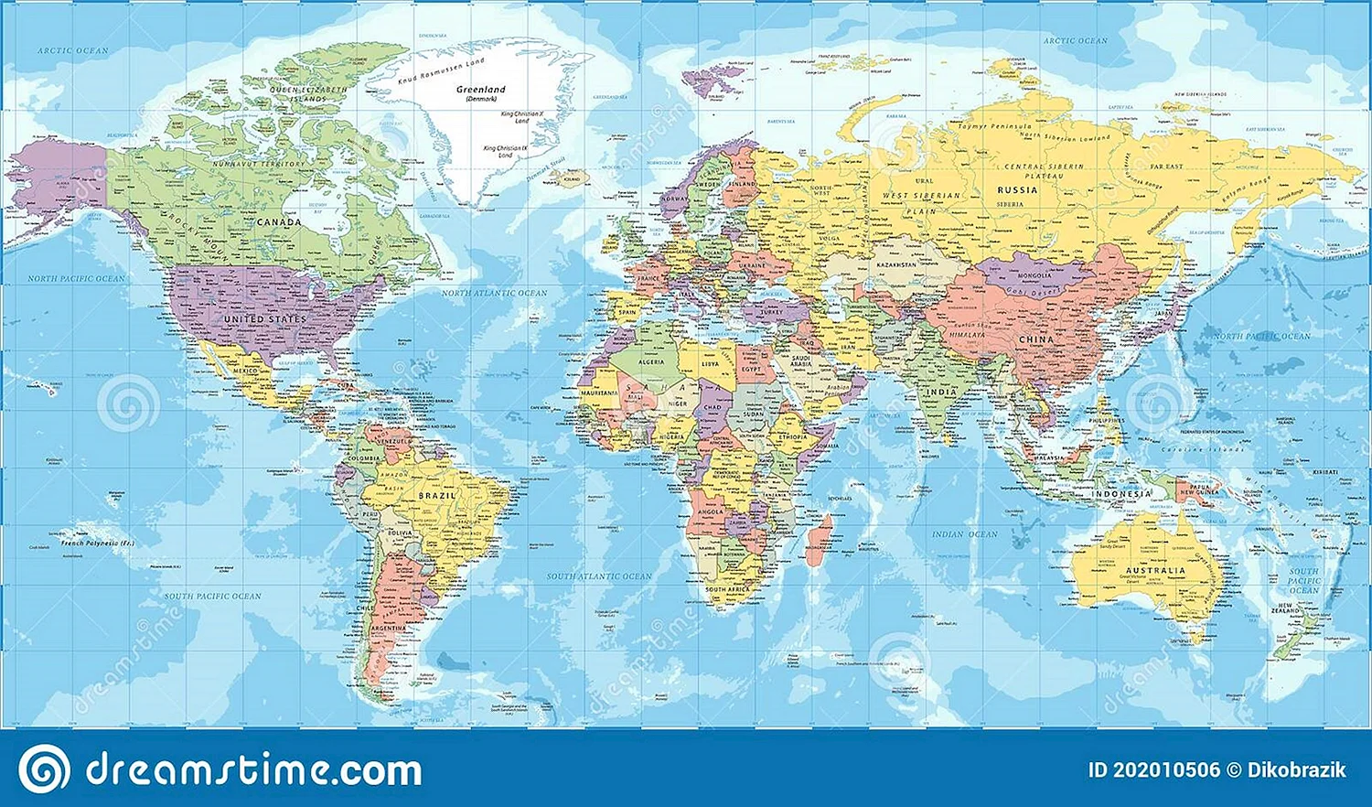 Политическую карту мира
