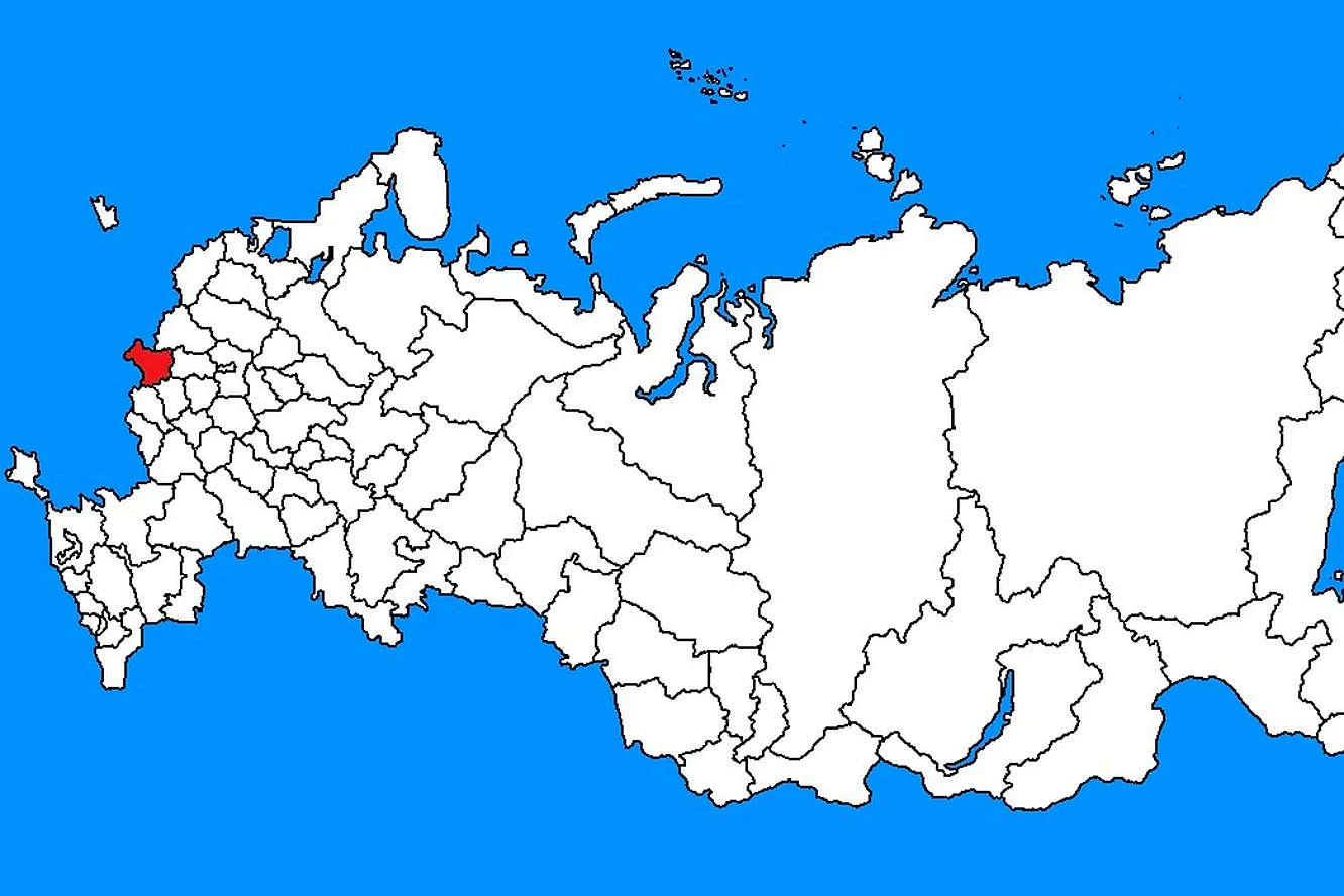Политико-административная контурная карта России