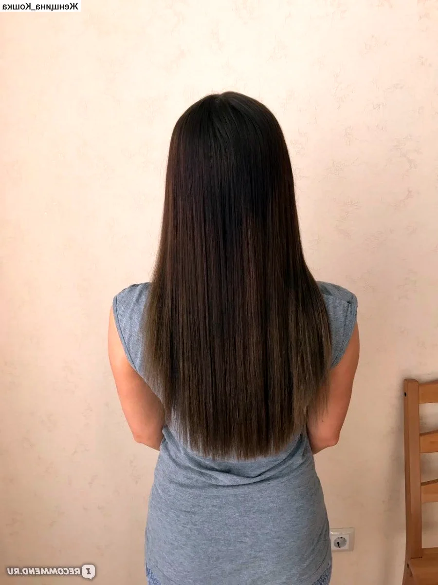 Полукруг на длинные тонкие волосы