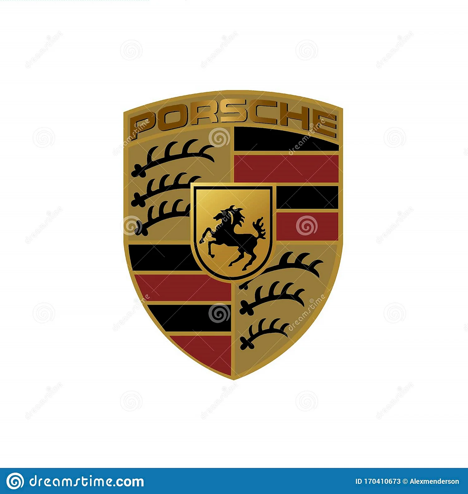 Porsche logo полукруглая