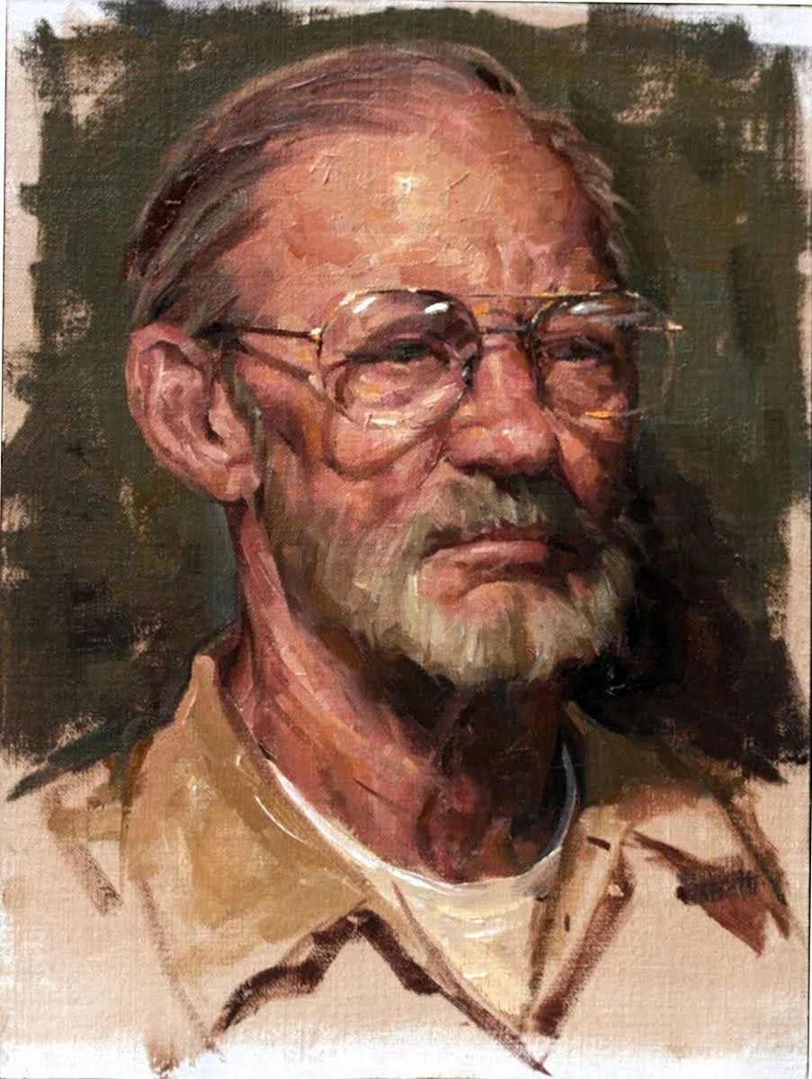 Портрет дедушки акварель Академия художеств