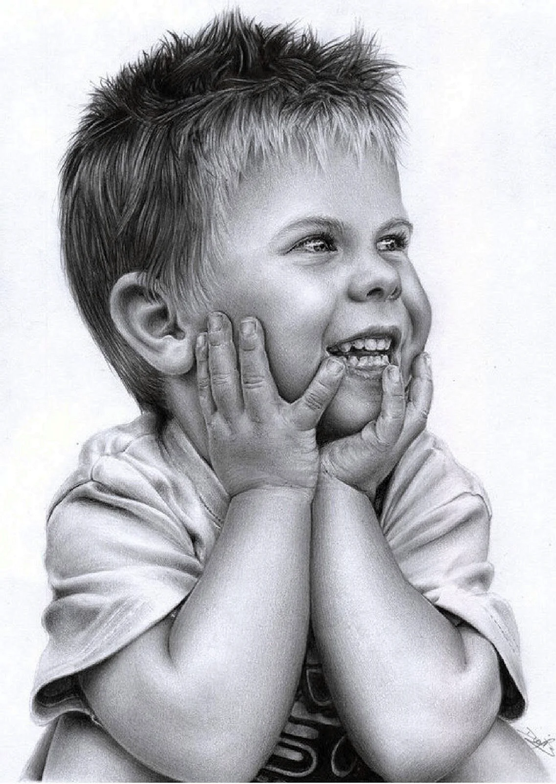 Портрет ребенка карандашом