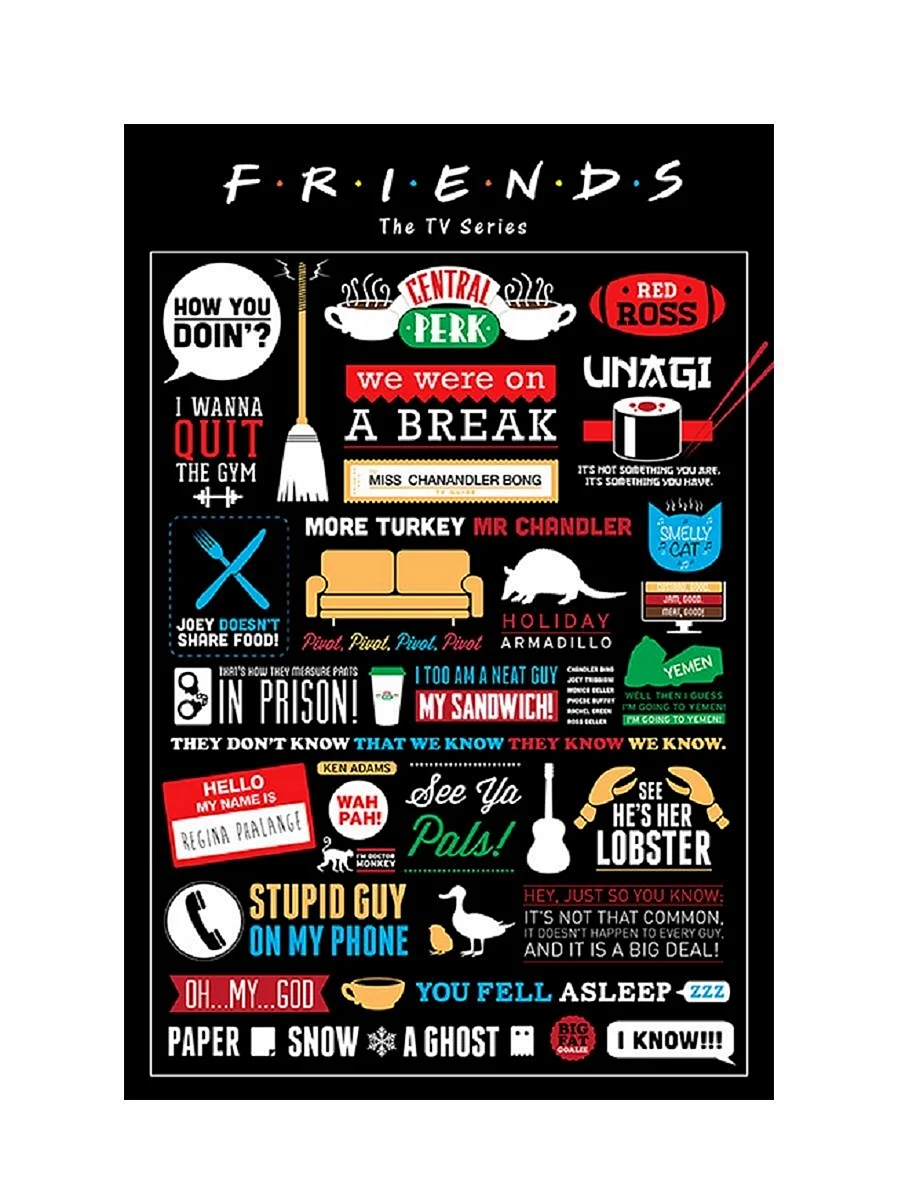 Постер friends: infographic