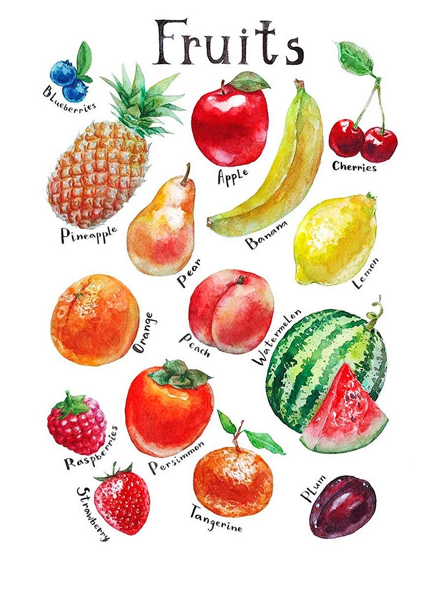 Постер фрукты