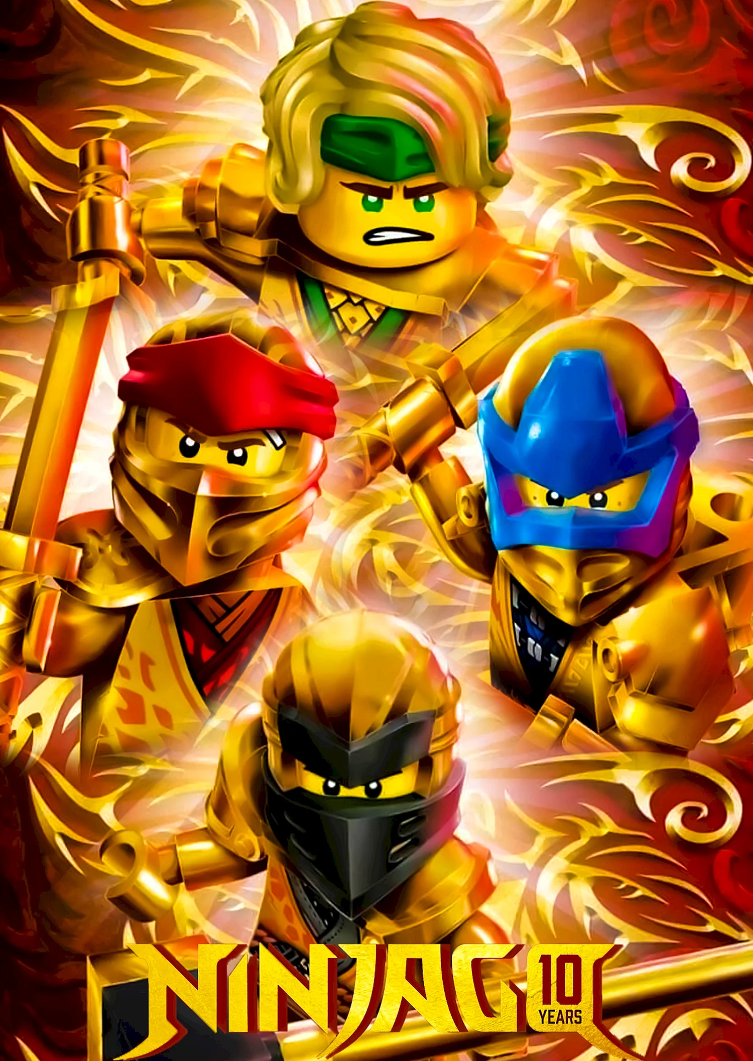 Постер герои лего Ниндзяго