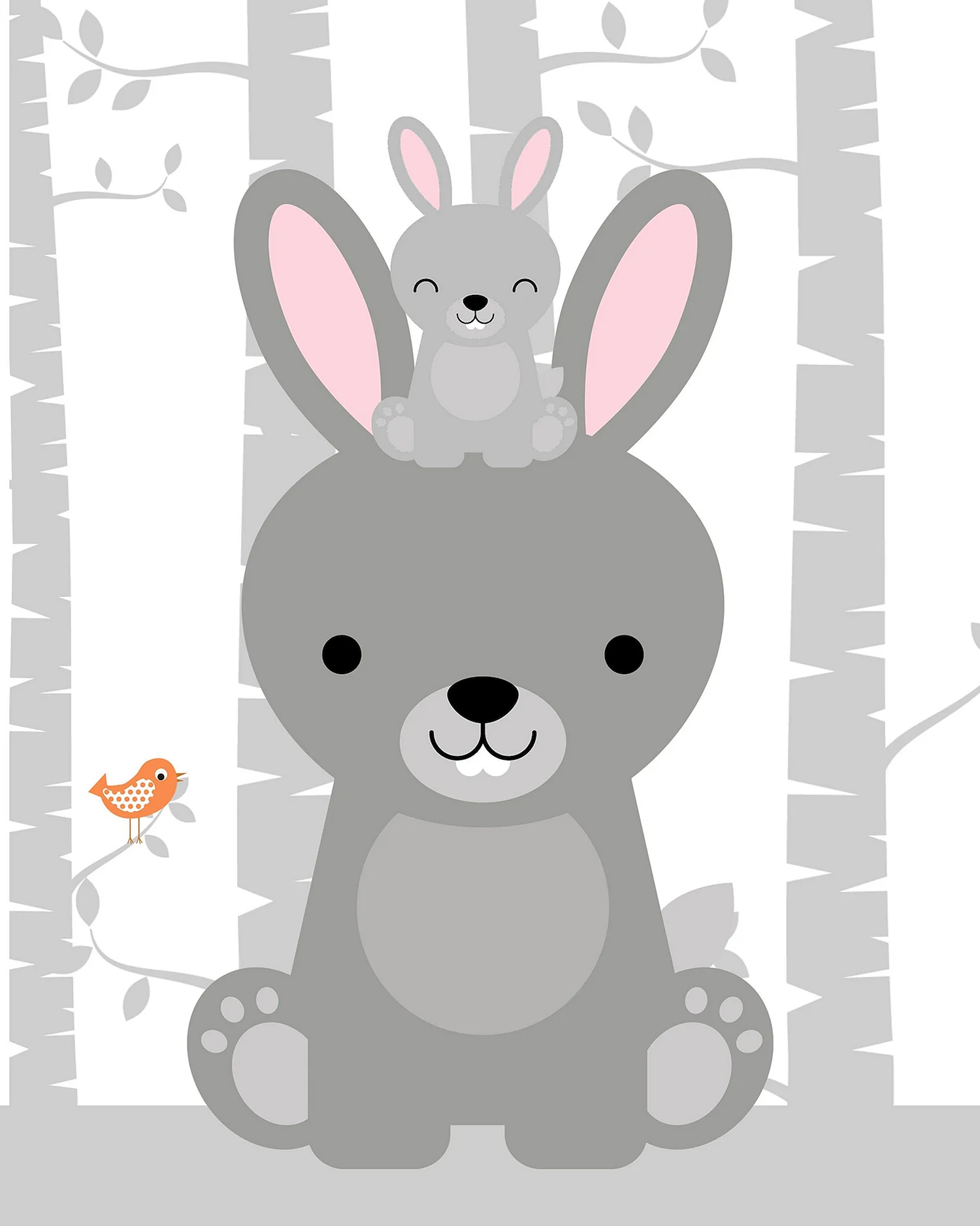 Постер заяц в детскую