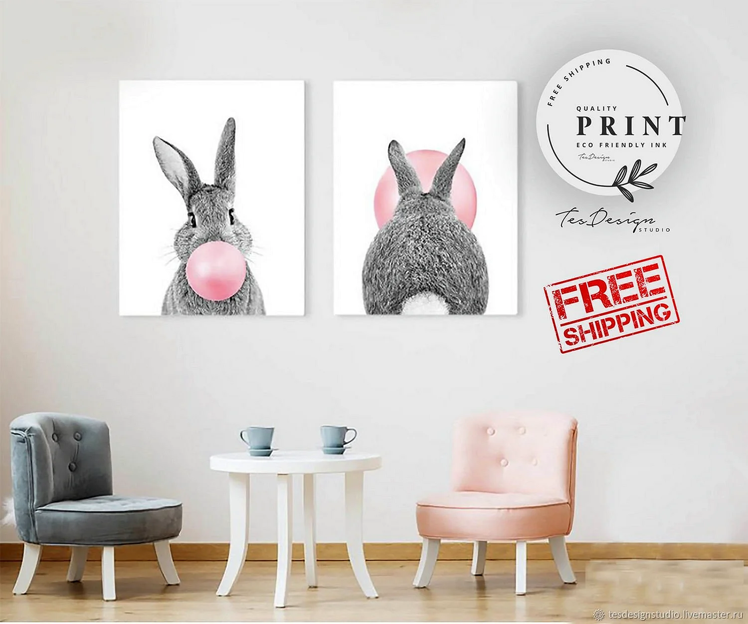 Постеры для детской комнаты кролик