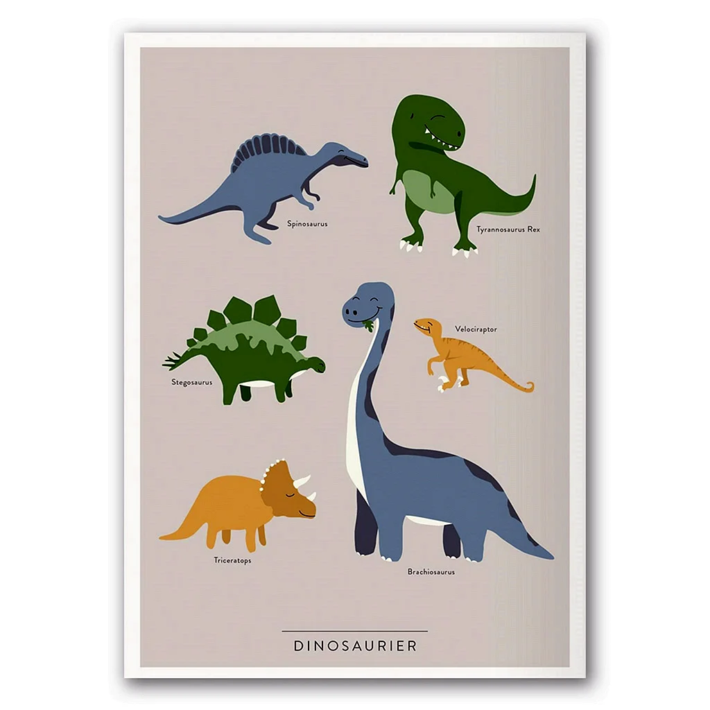 Постеры с динозаврами для детской