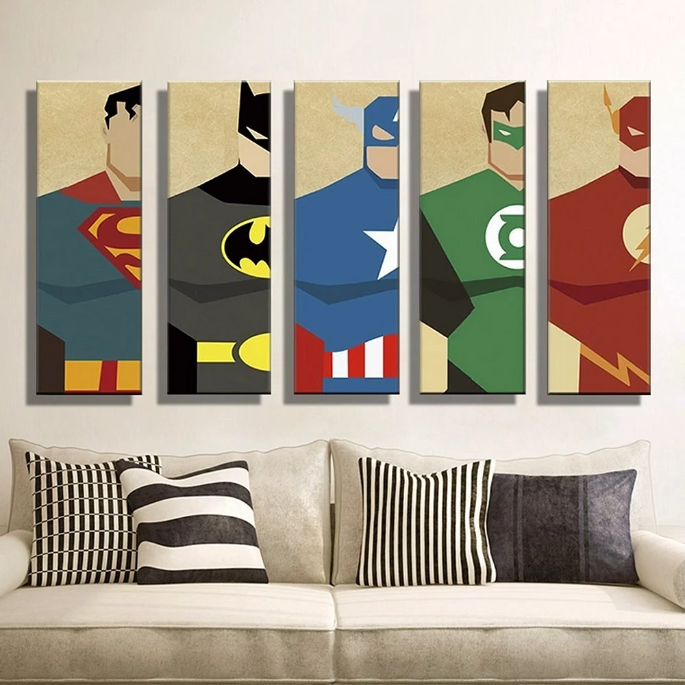 Постеры супергероев на стену