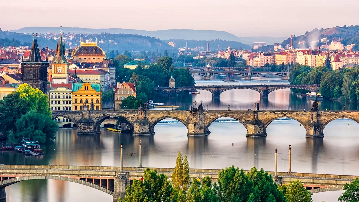 Прага Влтава мосты