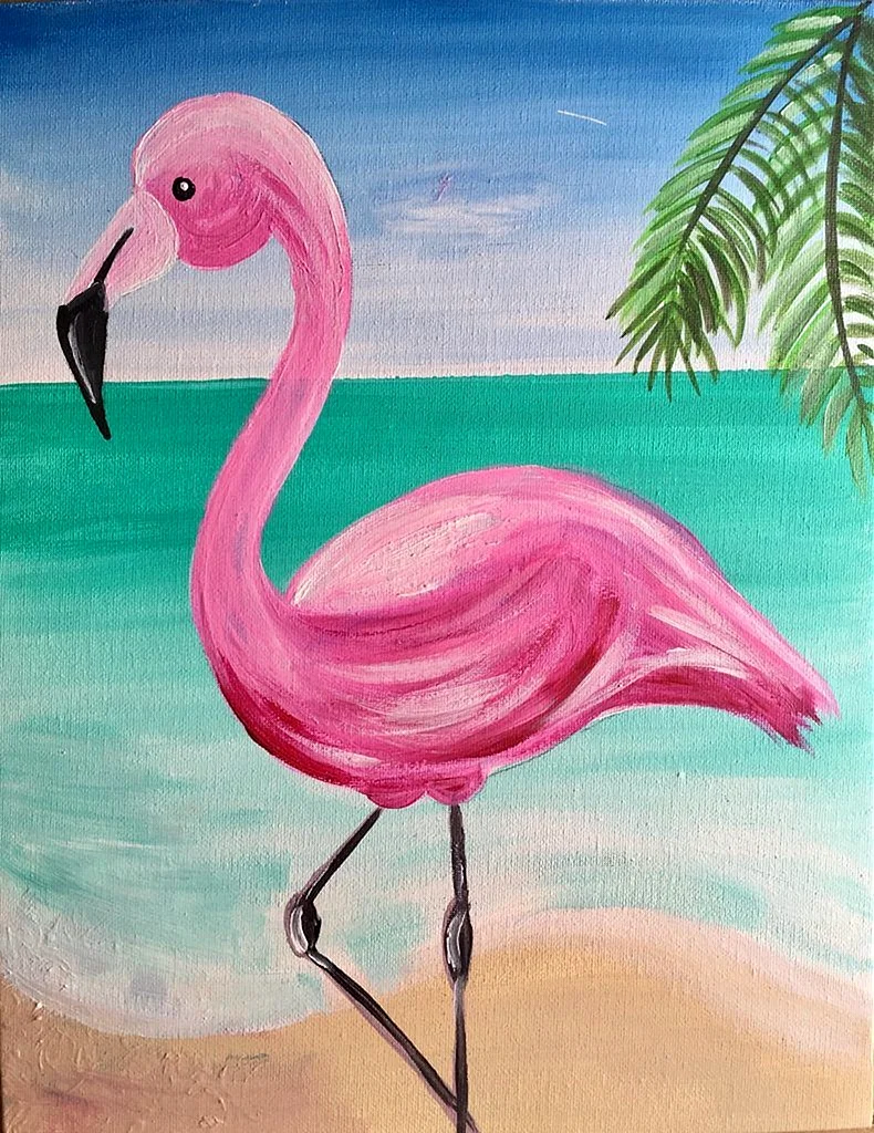 Правополушарное рисование Фламинго