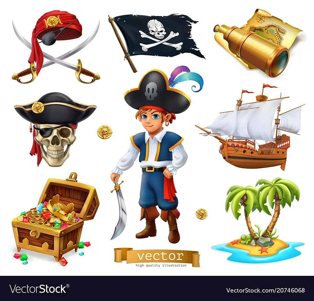 Предметы пиратской тематики