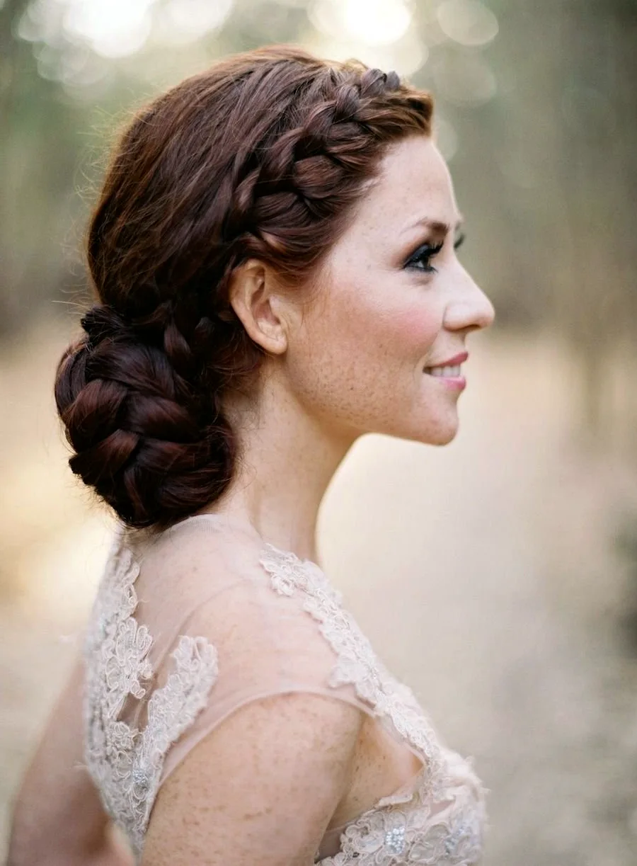 Прическа коса на свадьбу