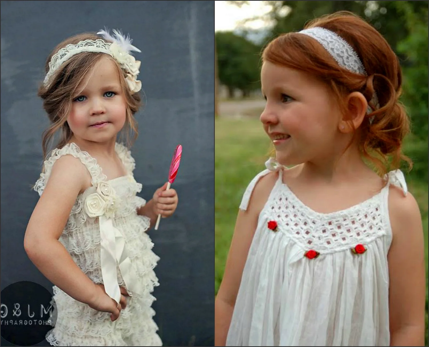 Прически с ободком для девочек | Платья с цветами для девочек, Детские волосы, Прически