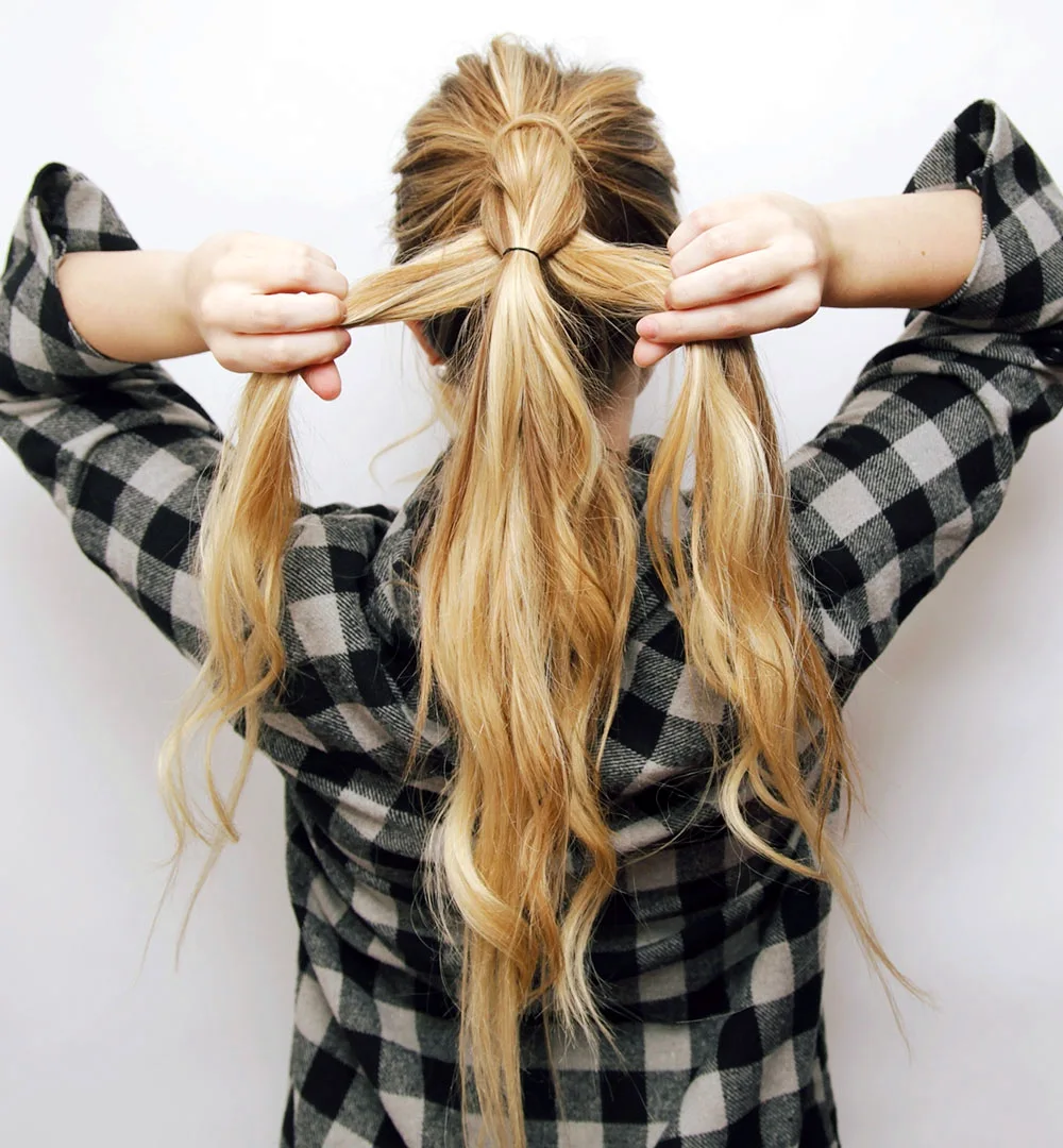 Причёски с резиночками на длинные волосы