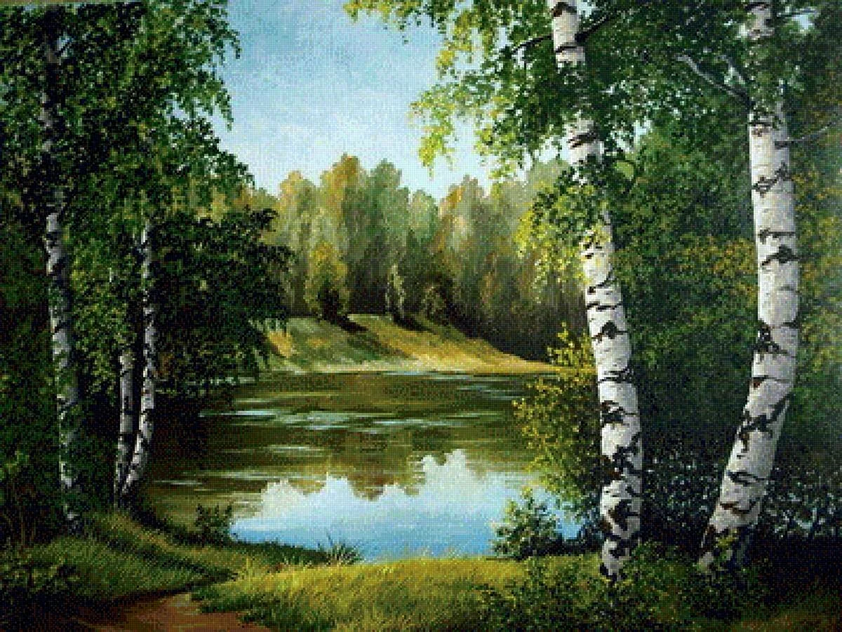 Природа лес река Березки