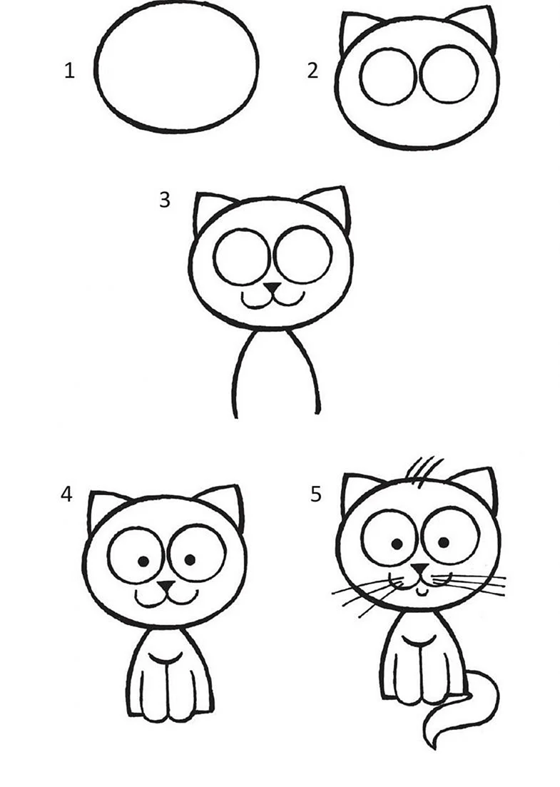 Простые схемы для рисования для детей