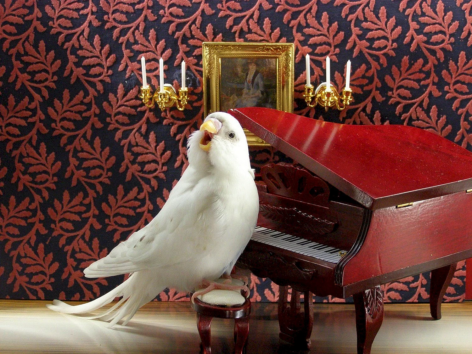 Птицы с музыкальными инструментами