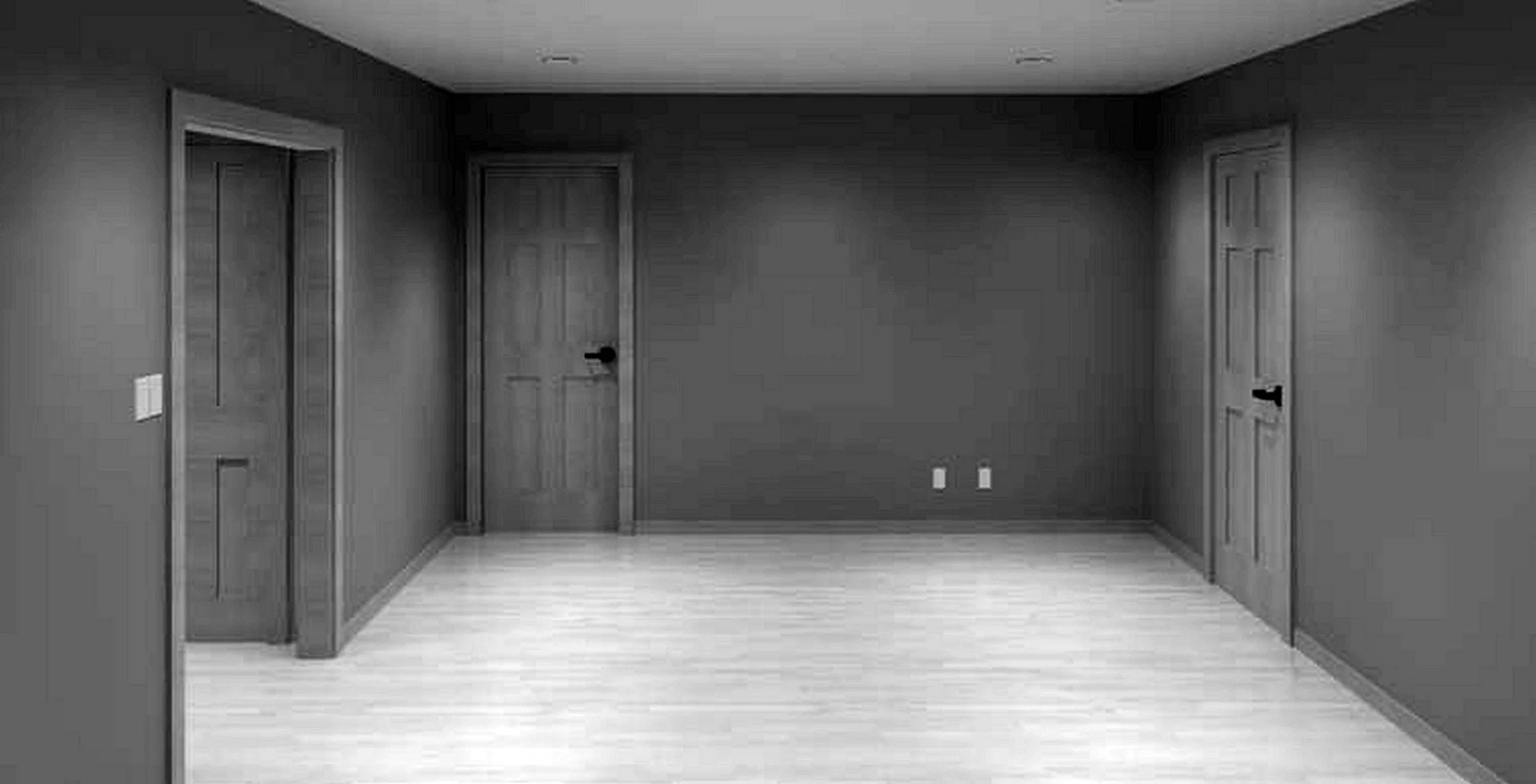 Пустая серая комната