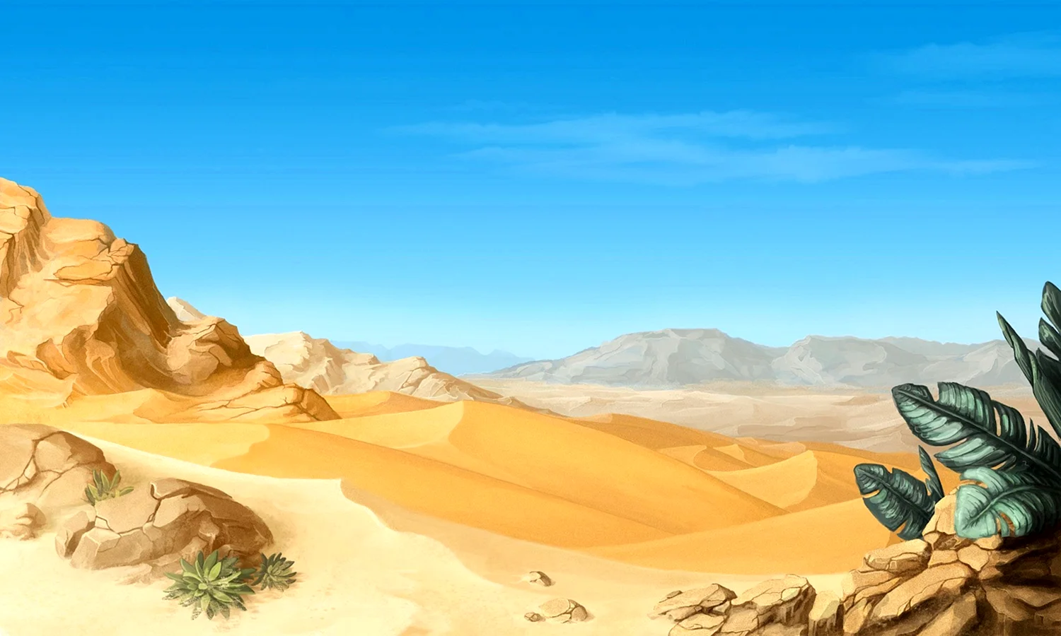 Пустыня 2д Оазис