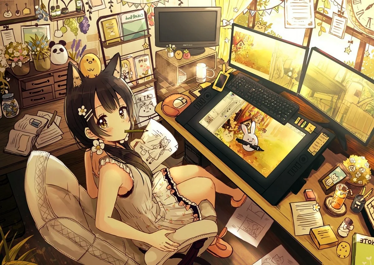 Рабочий стол в стиле аниме