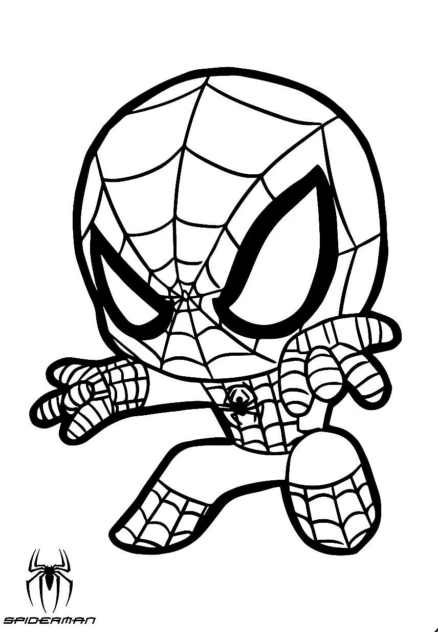 Raskraska для детей Spider man