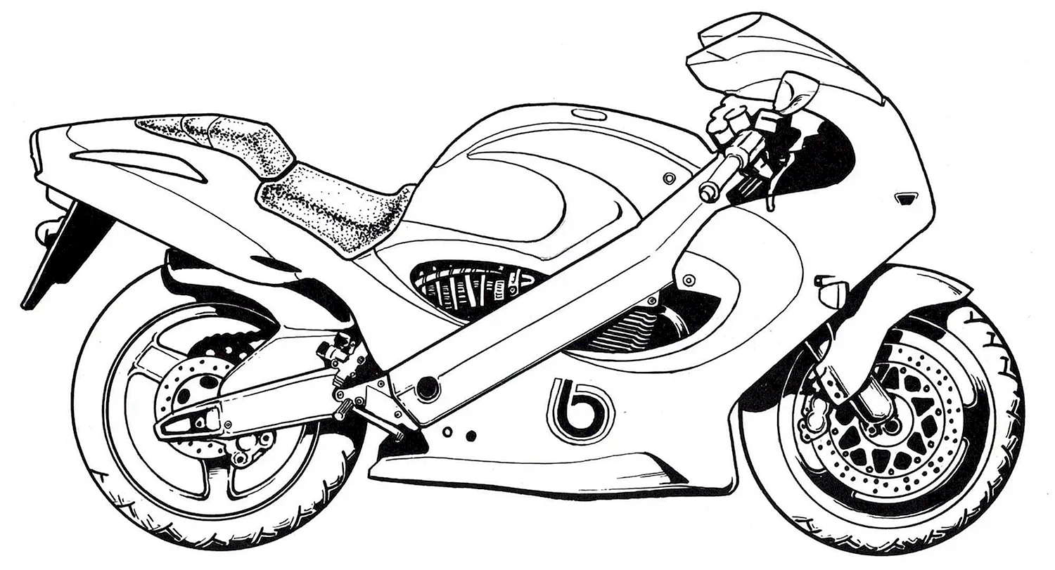 Раскраска мотоцикл Кавасаки