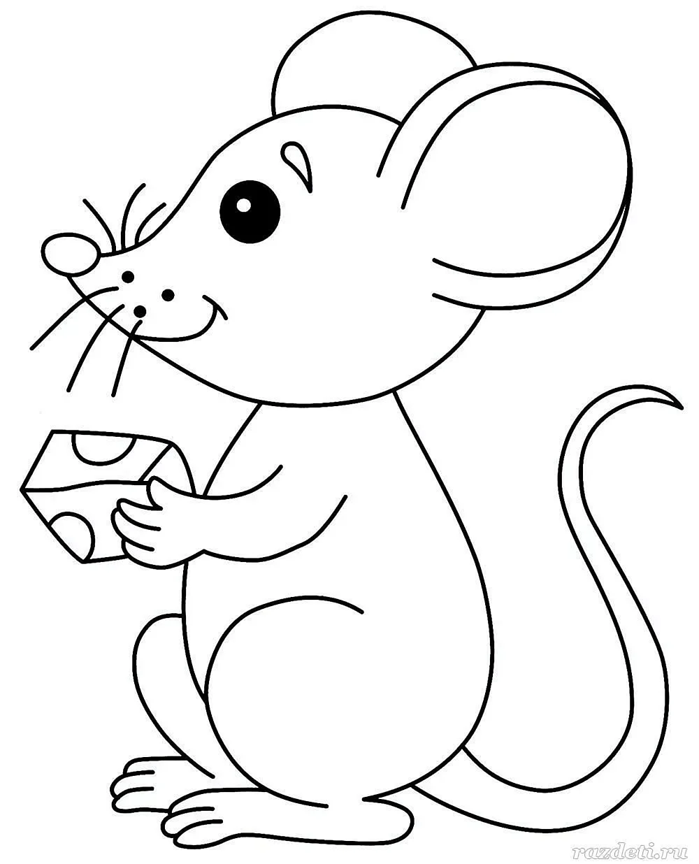 Раскраска мышка