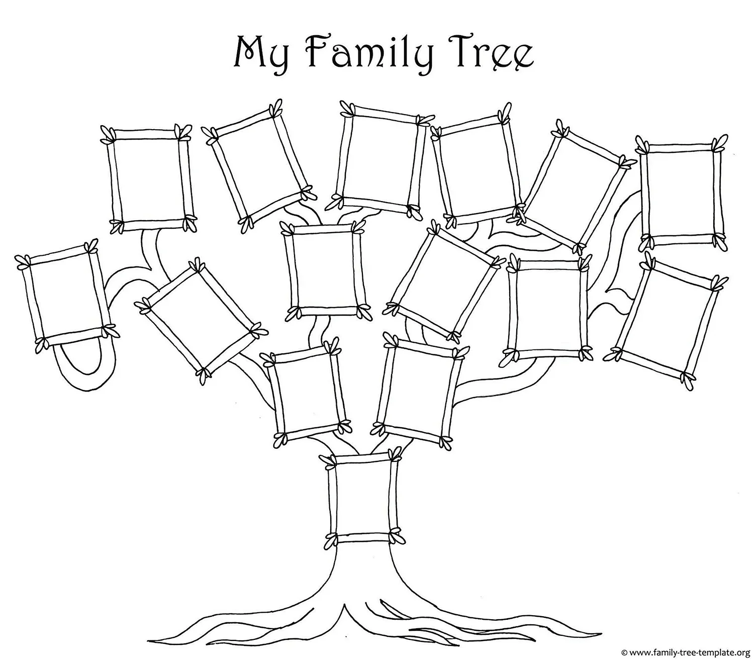 Раскраска родословное Древо семьи