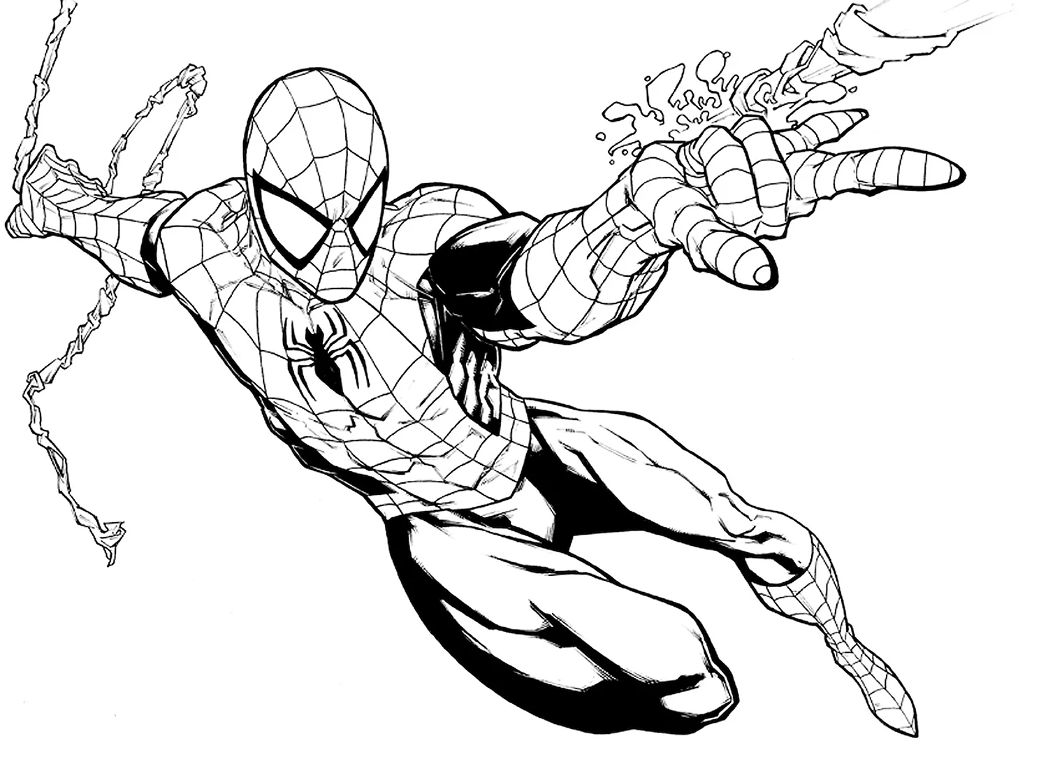Раскраски Марвел Мстители человек паук