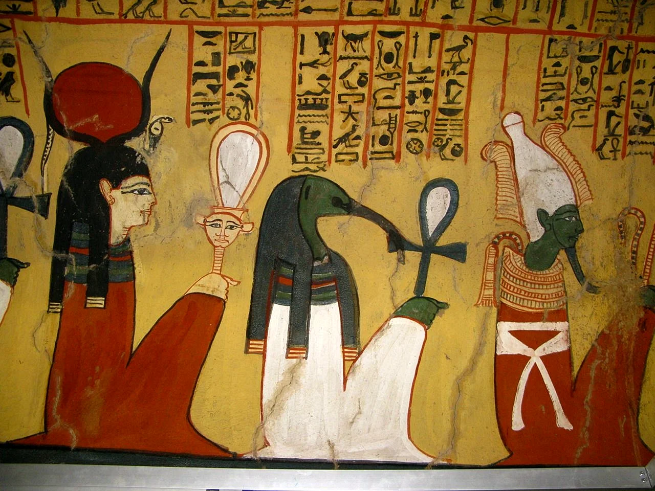 Расписная панель древний Египет Осирис