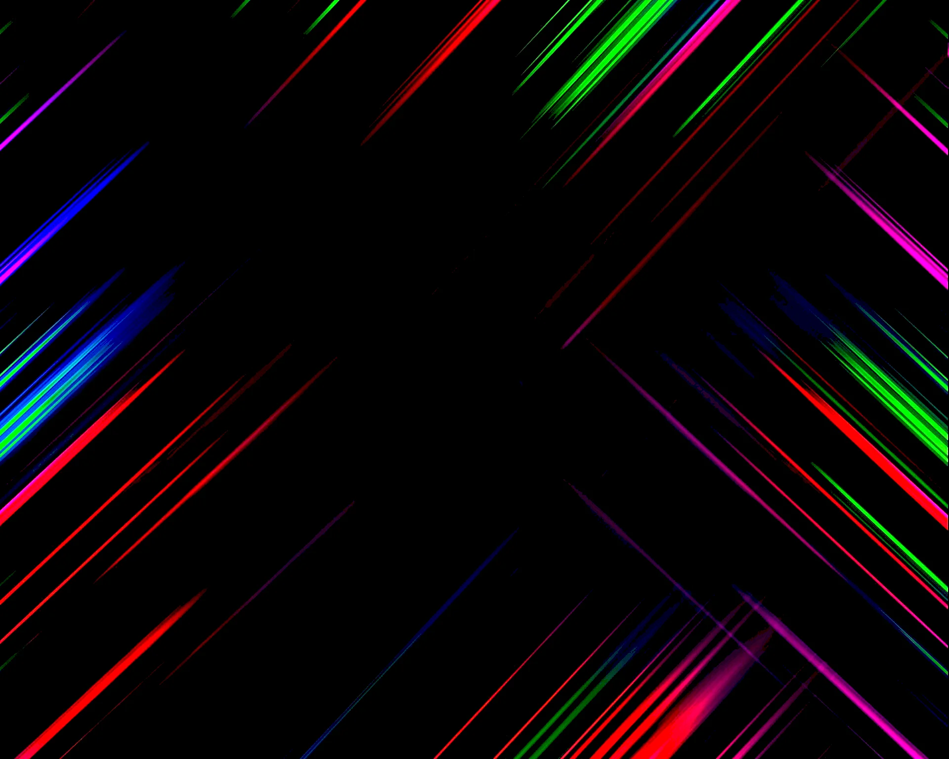 Разноцветные линии на черном фоне