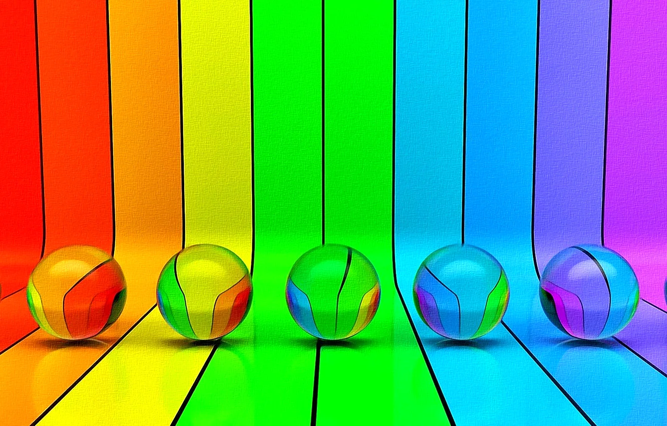 Разноцветные стеклянные шарики
