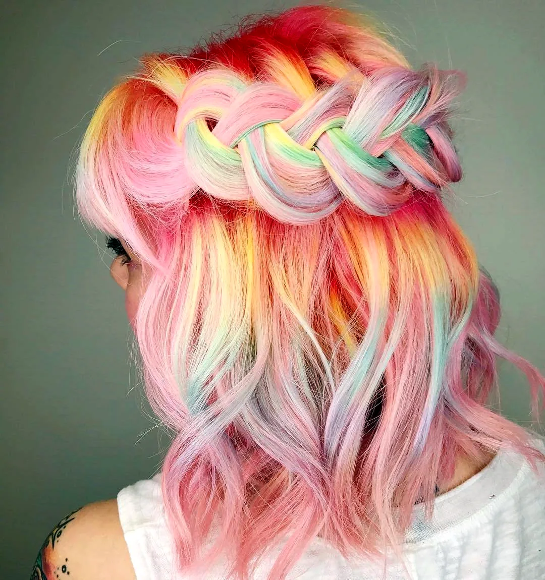 Разноцветные волосы