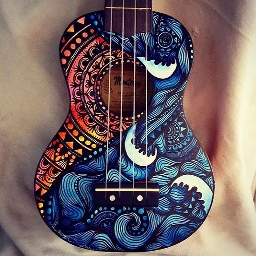 Разрисованная гитара