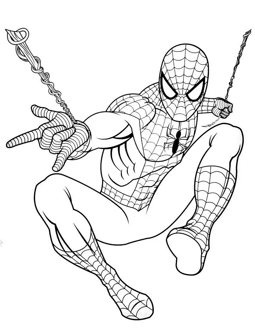 Разукрашки Супергерои человек-паук