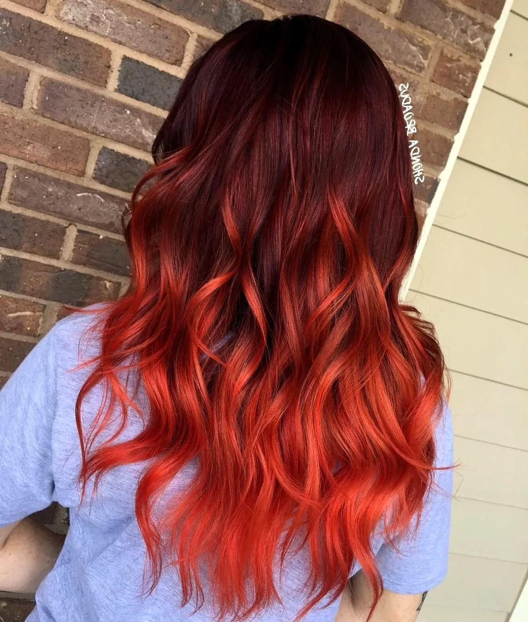 Red Ombre hair