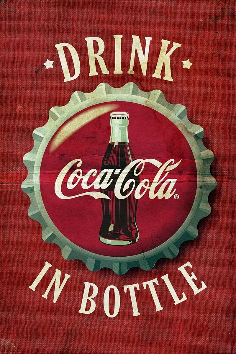 Рекламные ретро постеры Кока кола