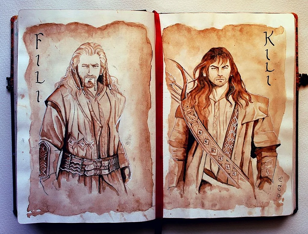 Рисунки Толкина по Властелину колец