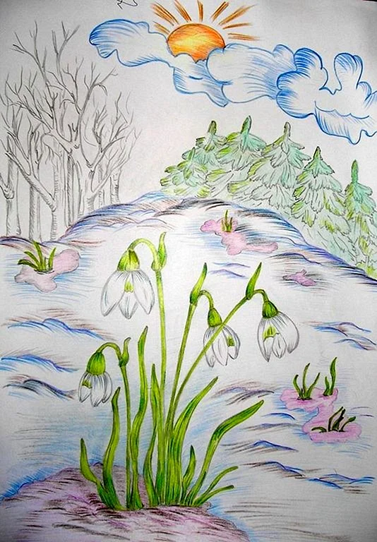 Рисунок на тему Весна