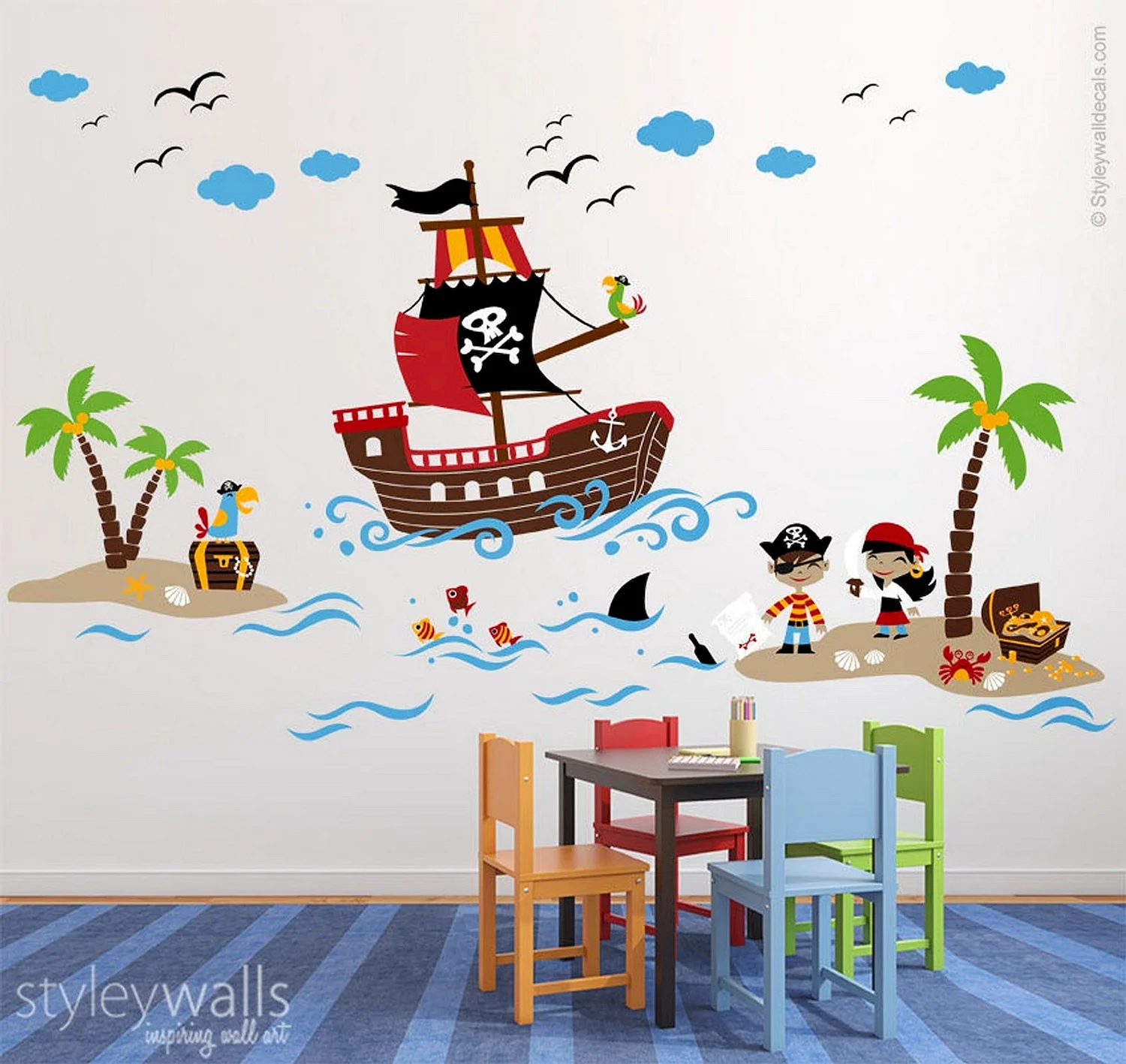 Роспись стен в пиратском стиле