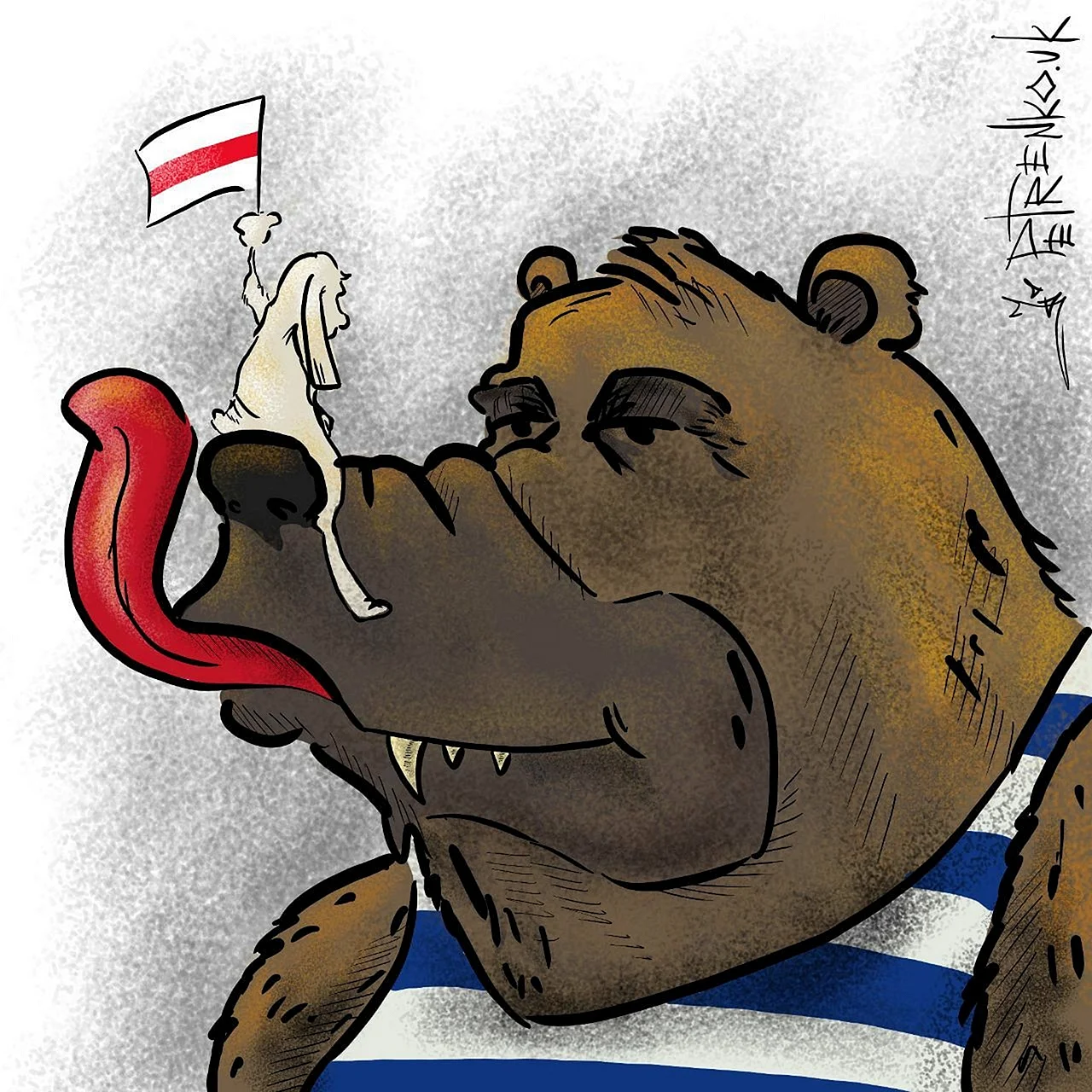 Россия и Беларусь карикатура