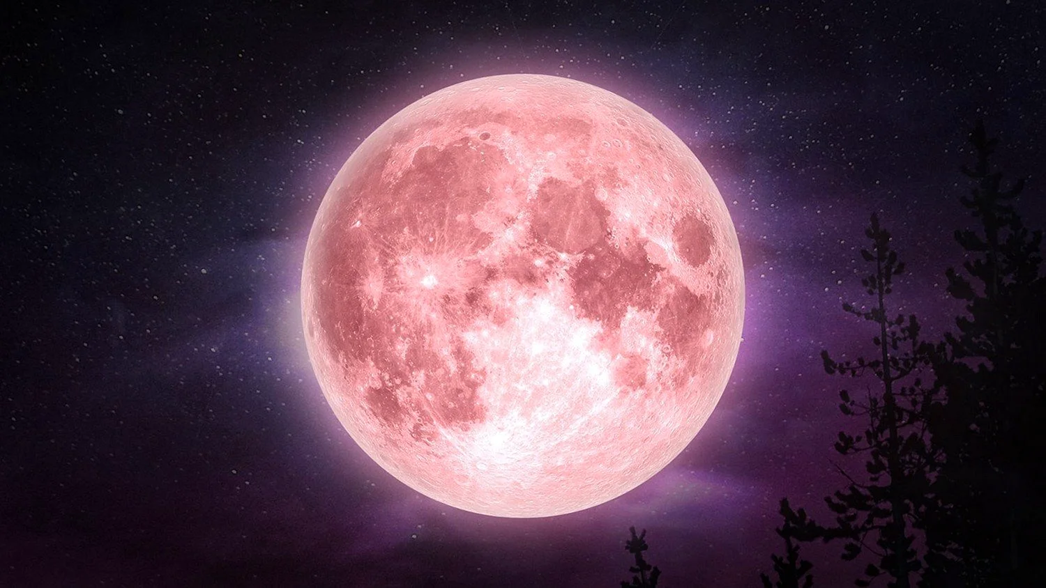 Розовая Луна 8 апреля 2020