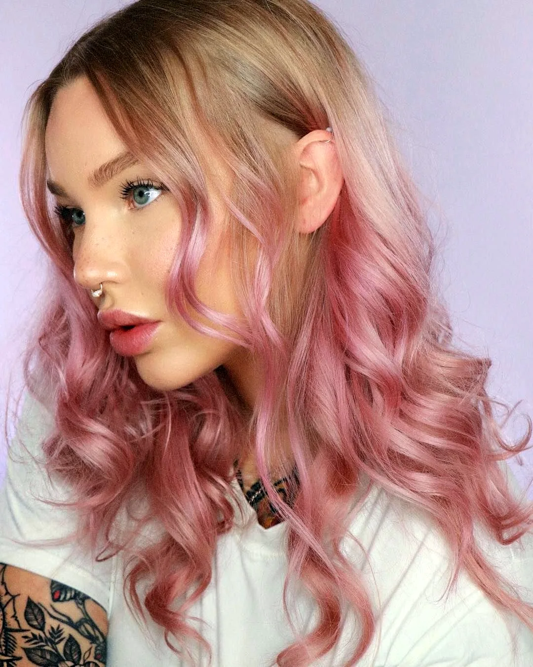 окрашивание волос в розовый цвет фото