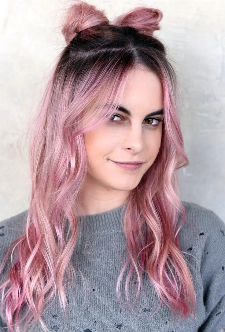 окрашивание волос в розовый цвет фото