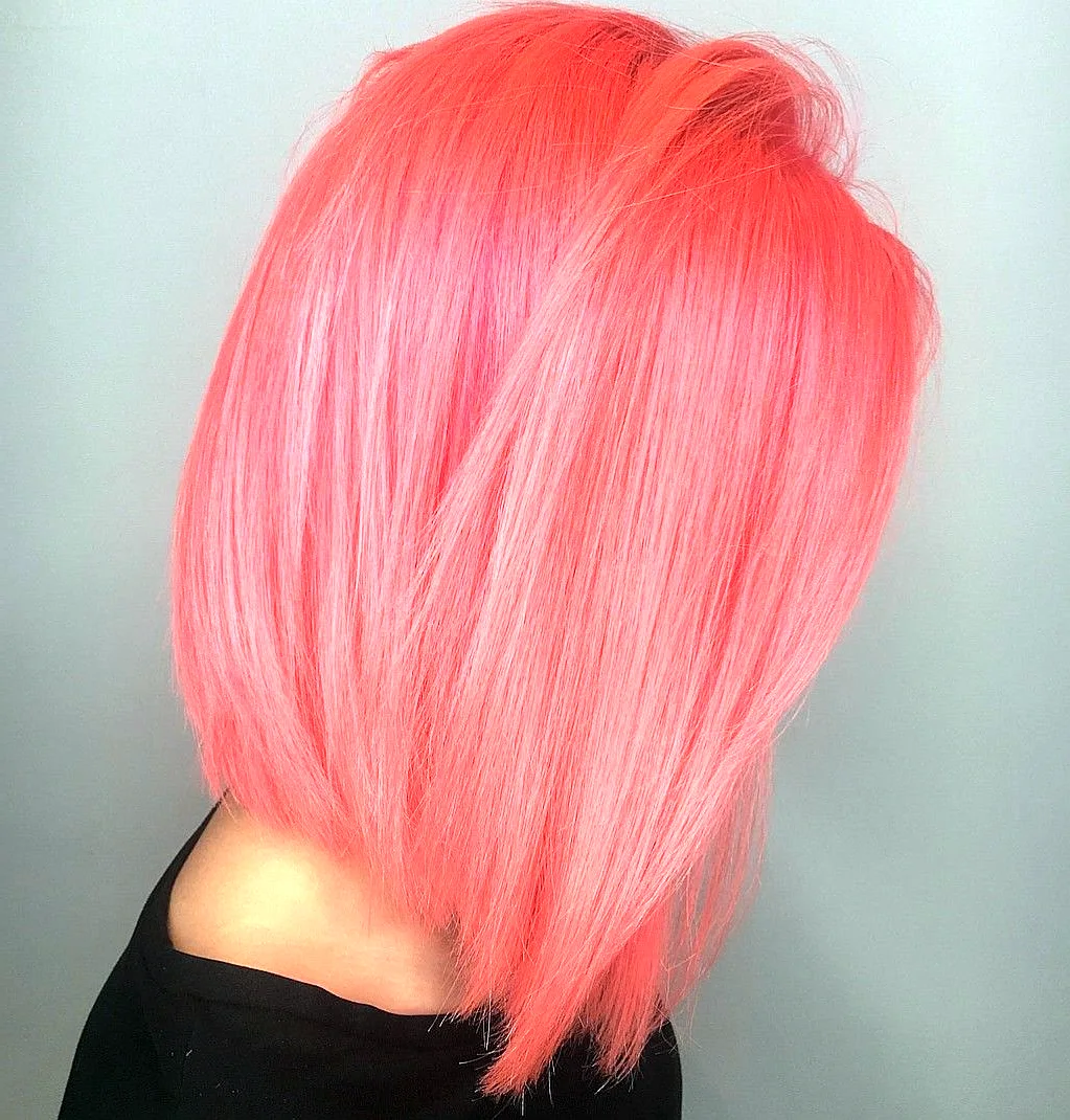 Розовый коралл цвет волос