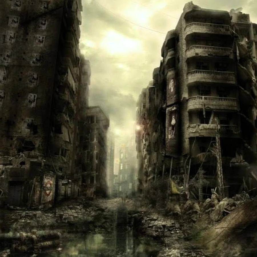 Руины города зомби апокалипсис