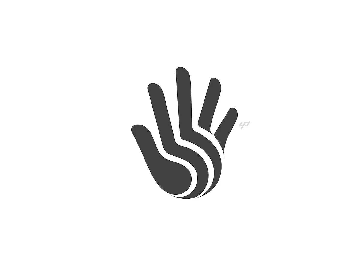 Рука минималистичный логотип